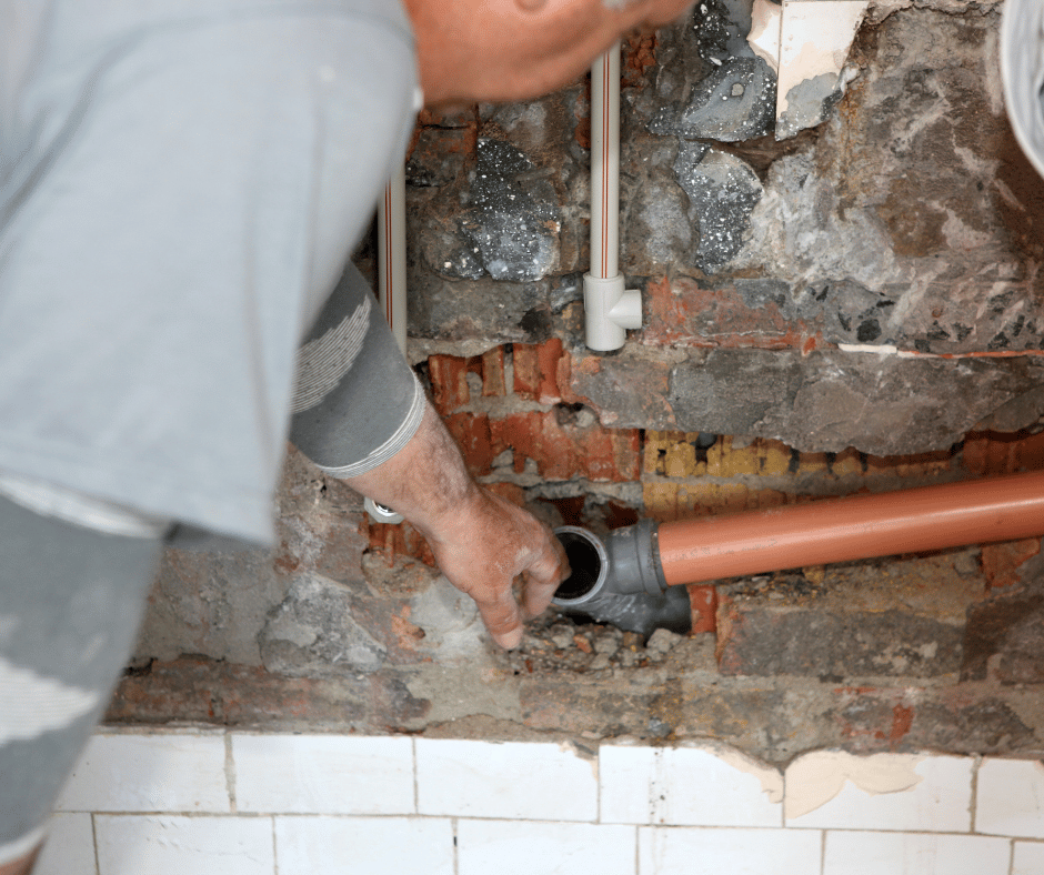 a plumber replacing piping in Burnaby